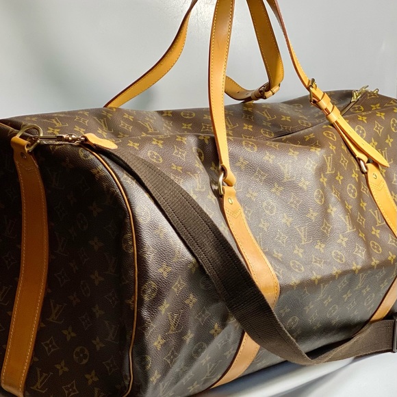 Louis Vuitton Monogram Travel Duffle Crossbody Bag XLarge 💯% AUTHENTIC - Picture 13 of 16